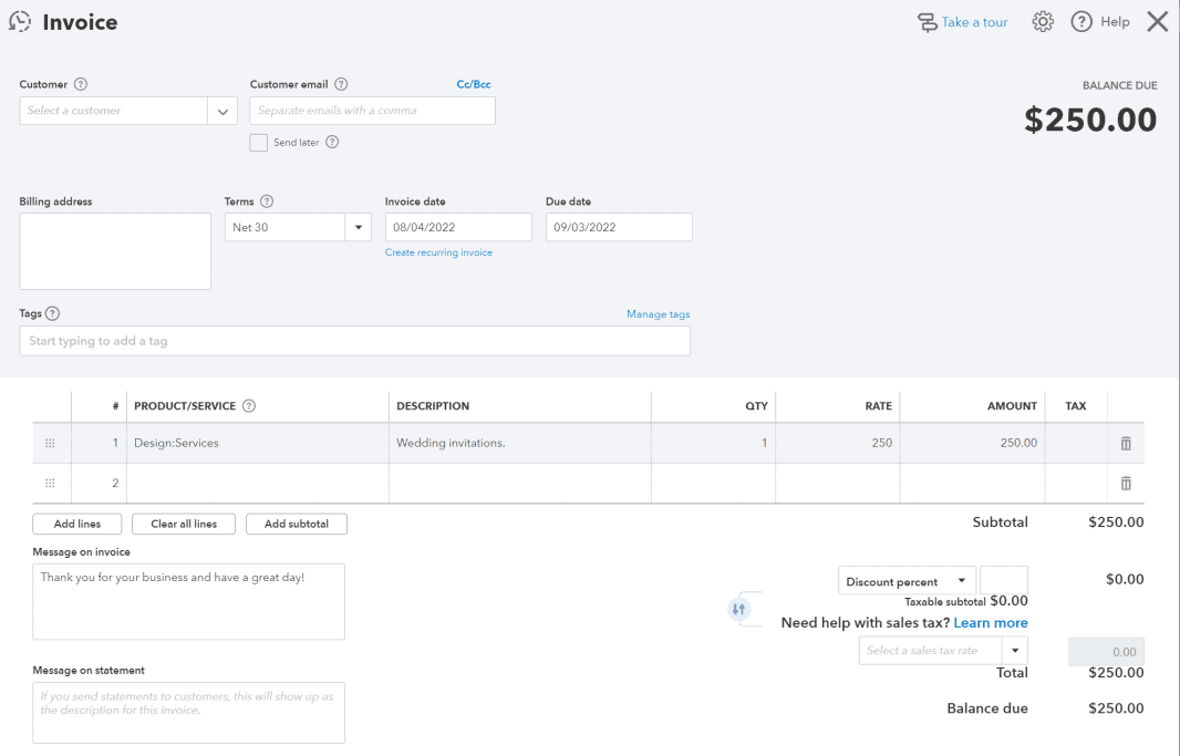 Send invoices to clients using QuickBooks