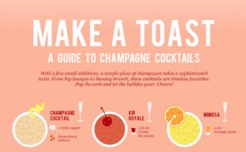 A Guide to Champaigne Cocktails Infographic