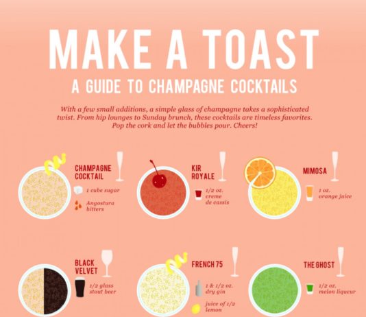 A Guide to Champaigne Cocktails Infographic