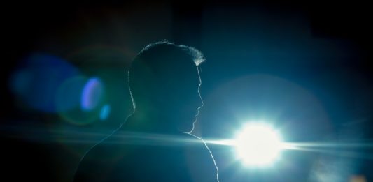 Public speaking at an event