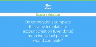 Question Eventbrite Business Sign Up