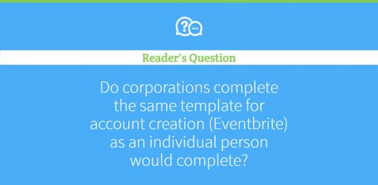 Question Eventbrite Business Sign Up