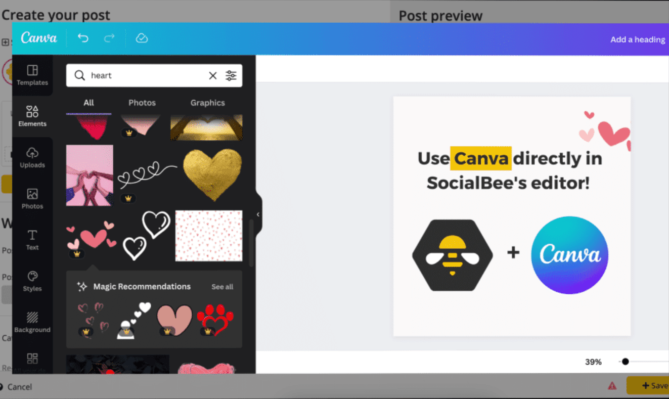 SocialBee Canva Integration