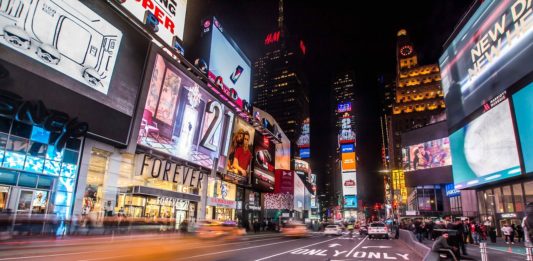 Times Square at night