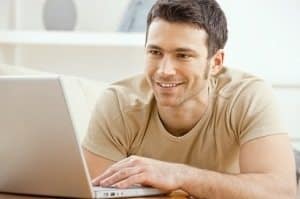 Virtual Event Man on Computer Virtual Event Man on Computer